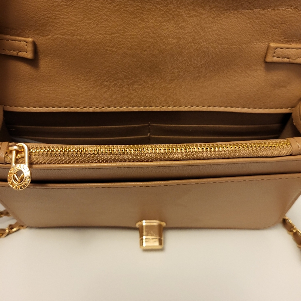 NWT Valentino Orlandi Deep Tan Vegan Leather Handbag - Picture 4 of 7